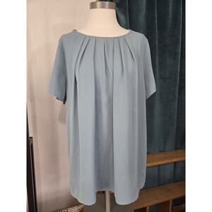 Zenana Women's Pleated Short Sleeve Blouse - 1X